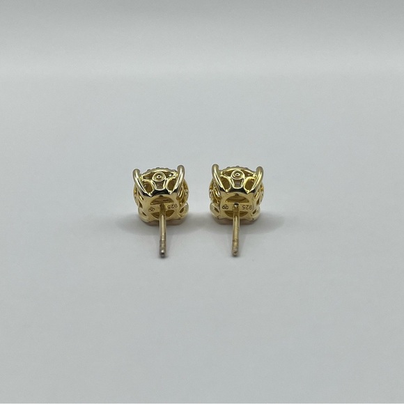 0.25 CT Natural Diamond Sterling Silver GP Studs - Picture 4 of 6